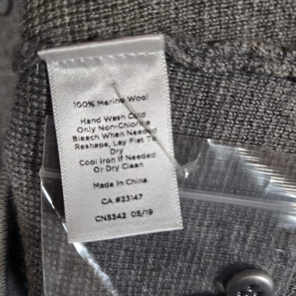 NWT Talbots Pure Merino Wool Cardigan Blazer Gray Womens Large Button Front - Picture 7 of 8